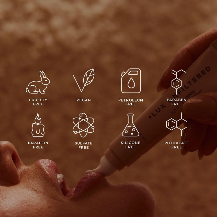 '+ Lux Unfiltered N°15 Cold Plunge Soothing Lip Serum - Hydrating Lip Balm - Hyaluronic Acid, Squalane & Shea Butter - Cooling Touch Applicator - Fragrance Free, Petroleum Free, Vegan