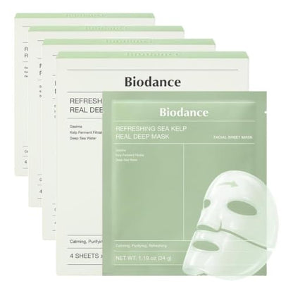 BIODANCE Bio-Collagen Real Deep Mask – Hydrating Overnight Hydrogel Face Mask, 4 Pack