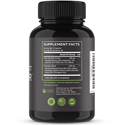 Green Tea Weight Loss Pills with Green Coffee Bean Extract - Belly Fat Burner, Metabolism