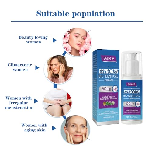 Estrogen Cream for Menopause Relief, Estrogen Cream for Women Menopause, Women's Health Support
