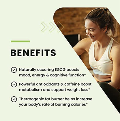 Green Tea Weight Loss Pills with Green Coffee Bean Extract - Belly Fat Burner, Metabolism
