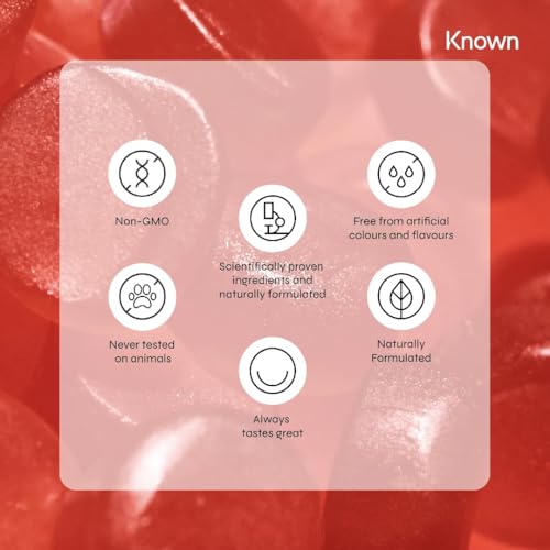 Marine Collagen Gummies by Known Nutrition with Vitamin C - 60 One-a-Day 500mg Hydrolysed Marine Collagen Gummies