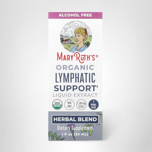 MARYRUTH'S Lymphatic Support Liquid Drops USDA Organic - Herbal Blend with Echinacea & Elderberry - Blue Vervain