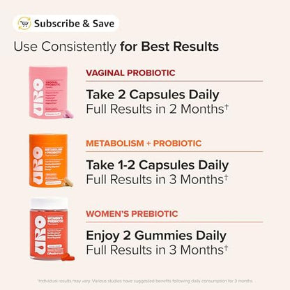 O Positiv URO Happy Body Bundle - Vaginal Probiotic, Metabolism & Fiber