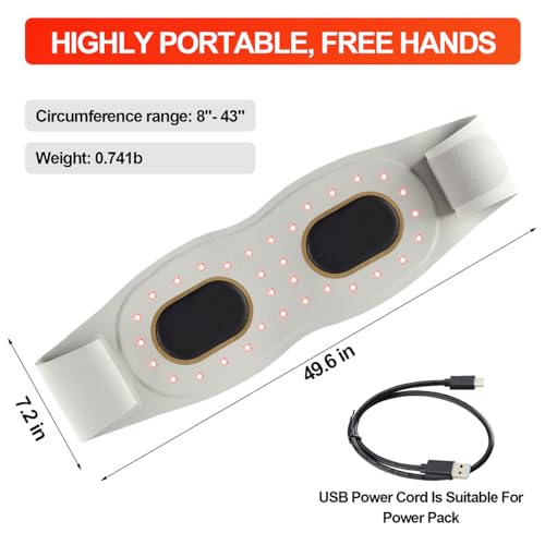 Red Light Therapy Belt Vibrating for Muscle Recovery and Pain Relief