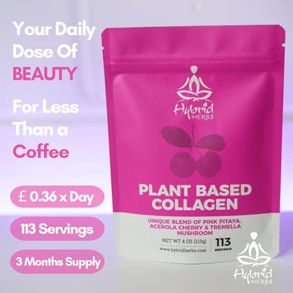 HYBRID HERBS - Plant Based Collagen Powder - Anti Aging Supplement for Skin, Wrinkles