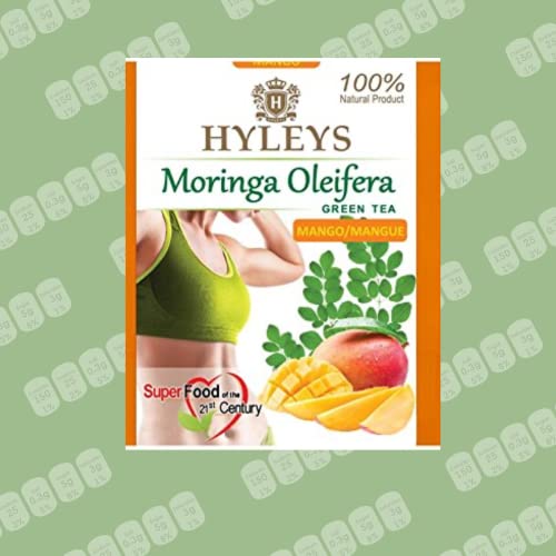 Hyleys Tea Moringa Oleifera with Mango Flavor - 50 Tea Bags (6 Pack
