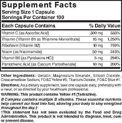 Nature's Blend Super B with C 100 Capsules