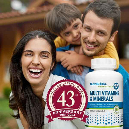 NutriBiotic - Multi Vitamins & Minerals, 180 Ct Capsules (Formerly Hypoallergenic Multiple) - 72 Pure Trace Elements in a Base of Chlorella - Pharmaceutical-Grade & Highly Absorbable - Gluten Free