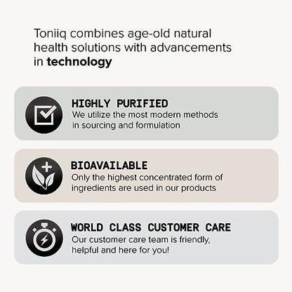 Toniiq Ultra High Purity Resveratrol Capsules - 98% Trans-Resveratrol - Highly Purified