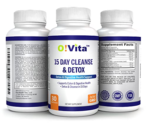 O!VITA 15-Day Cleanse and Detox Supports Digestive and Colon Health, Special Formula