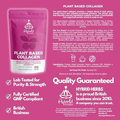 HYBRID HERBS - Plant Based Collagen Powder - Anti Aging Supplement for Skin, Wrinkles