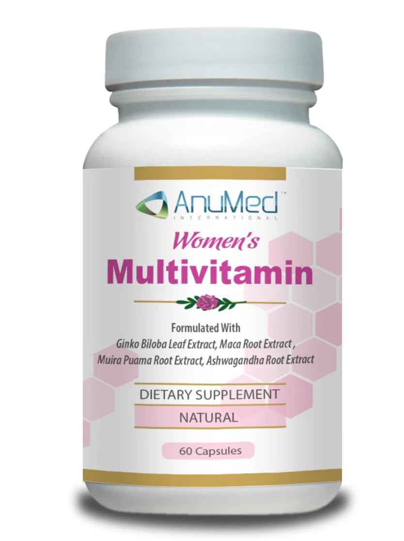 Women’s Multivitamin with Iron, Vitamin D3, Magnesium, B-Complex & Herbal Support - 60 Capsules - Energy, Hormone Balance, Heart Health - AnuMed
