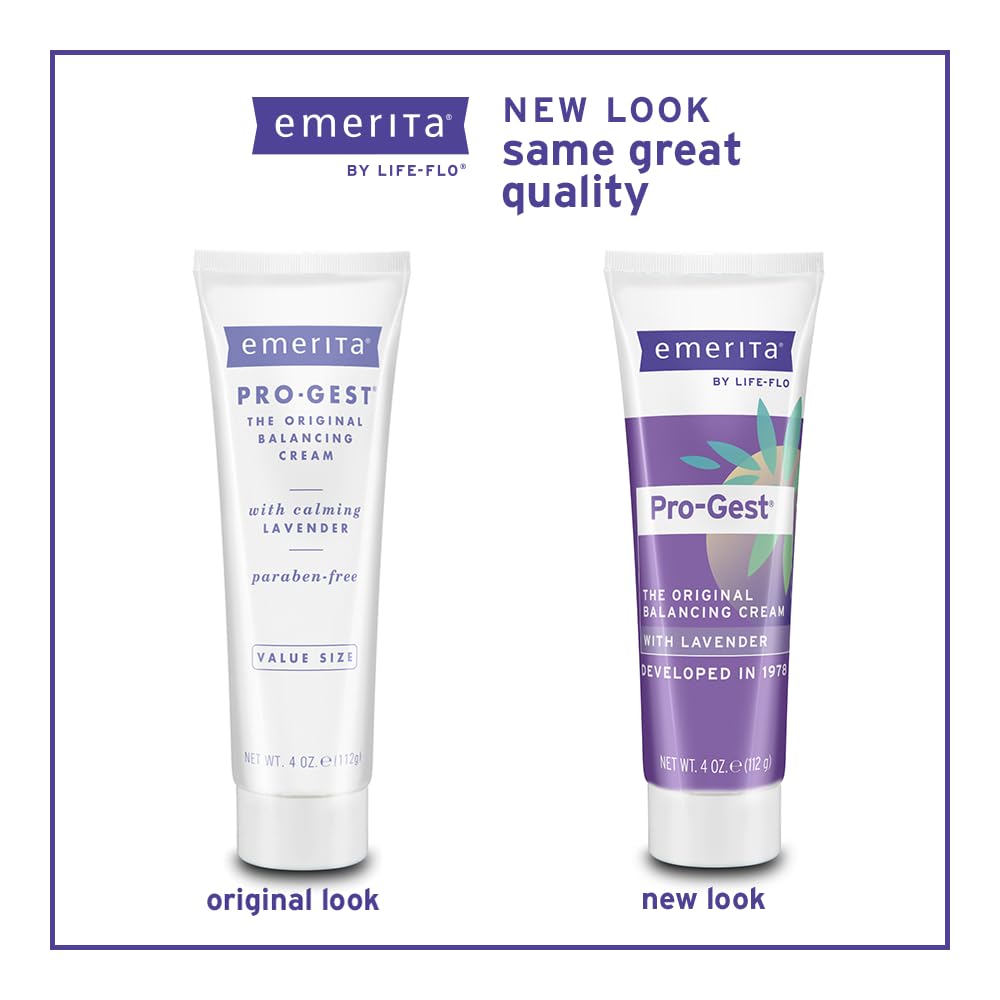 Emerita Pro-Gest Cream with Calming Lavender Oil, Original Balancing Cream with USP Progesterone