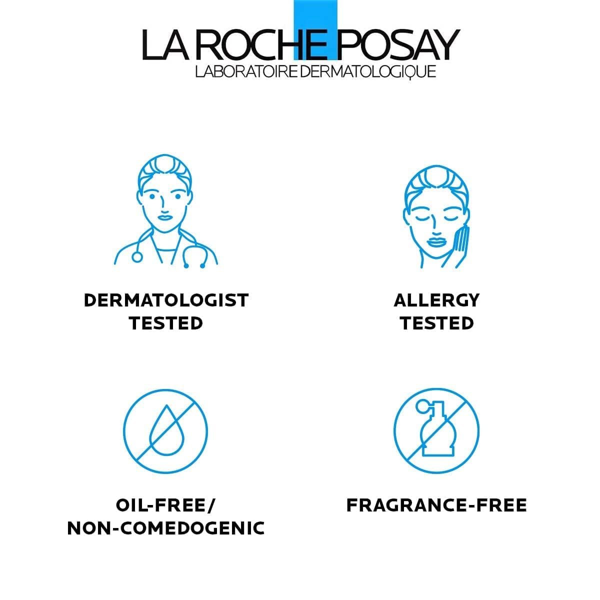 La Roche-Posay Effaclar Medicated Gel Cleanser, 2% Salicylic Acid Cleanser + LHA + Glycerin, Foaming Acne Face Wash, Helps Clear &
