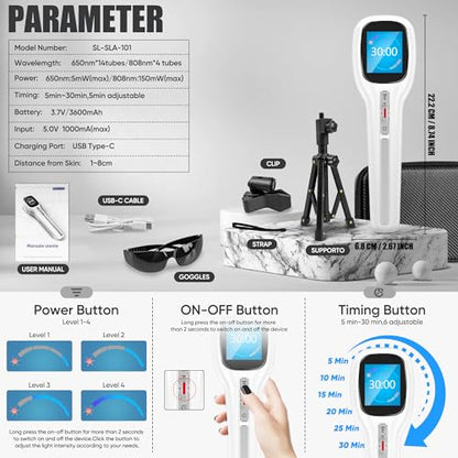 Body/Pet Red Light Device, Four Modes and Timing Settings