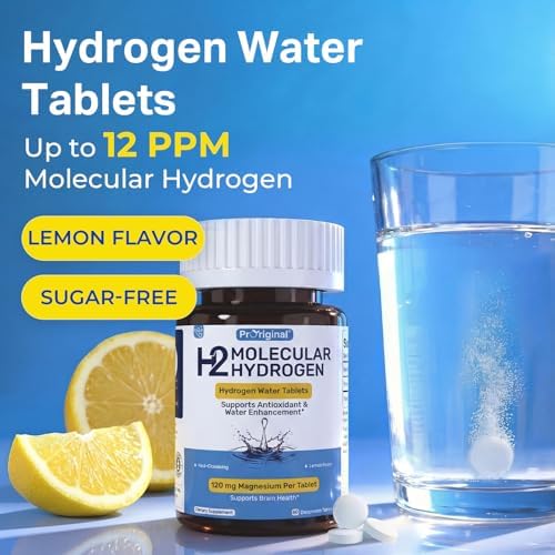 Hydrogen Water Tablets + Probiotics with Prebiotics Bundle 12 PPM H2 Hydrogen Tablets & 35 Strain Probiotics 100 Billion CFU - Daily Supplement Routine - 2 Items