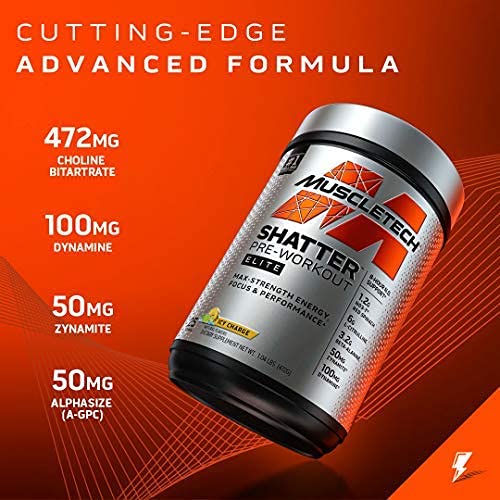 Pre Workout for Men & Women - MuscleTech Shatter Elite Pre-Workout - Preworkout