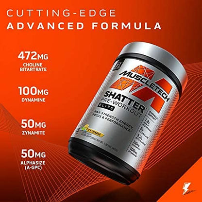 Pre Workout for Men & Women - MuscleTech Shatter Elite Pre-Workout - Preworkout