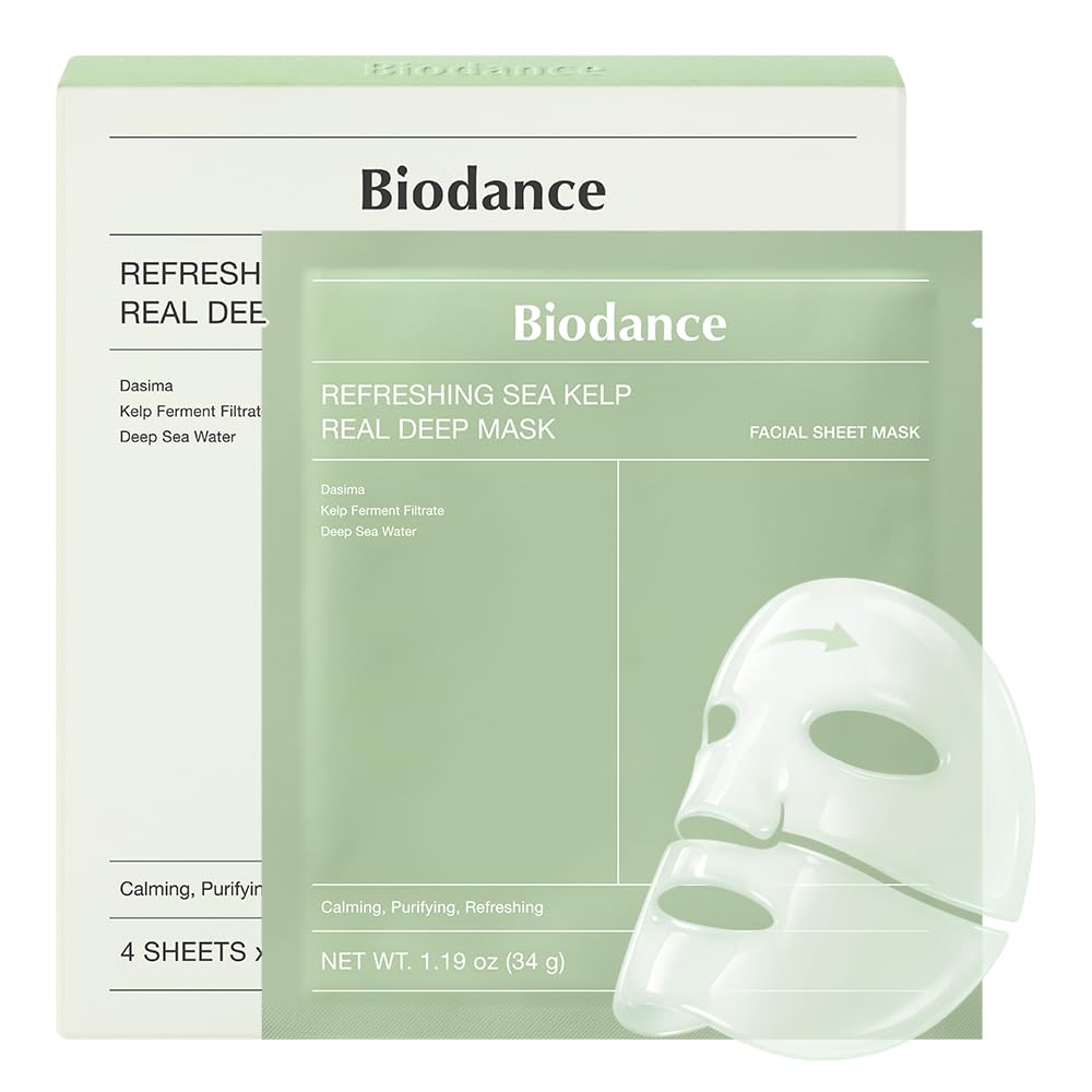 BIODANCE Bio-Collagen Real Deep Mask – Hydrating Overnight Hydrogel Face Mask, 4 Pack