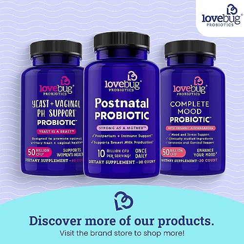 Lovebug Yeast + Vaginal pH Support - Clinically Studied Ingredients for Yeast & UTIs