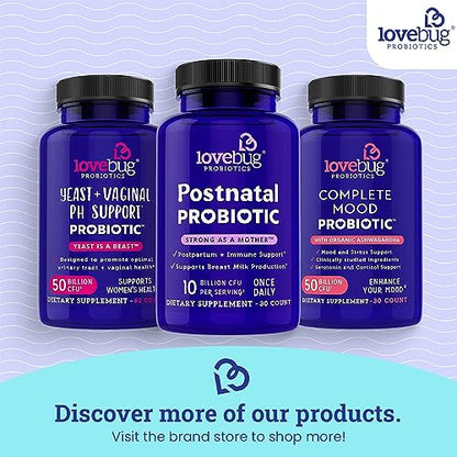 Lovebug Yeast + Vaginal pH Support - Clinically Studied Ingredients for Yeast & UTIs