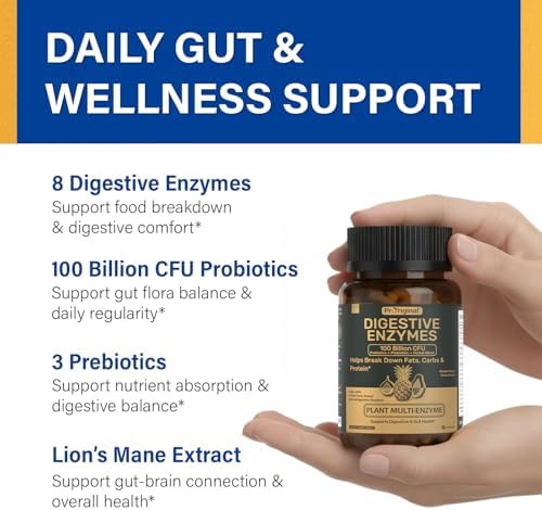 12 PPM H2 Hydrogen Tablets & Multi Enzyme Capsules with Probiotics - Daily Supplement Routine - 2 Items
