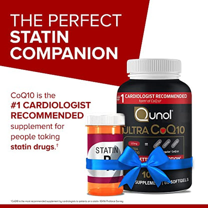 Qunol Ultra CoQ10 100mg Softgels- 3x Better Absorption Coenzyme Q10 Supplements