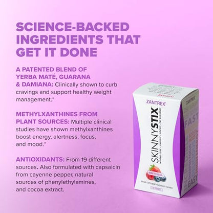 Zantrex SkinnyStix Energy Powder - Increase Energy, Heighten Focus, Boost Mood