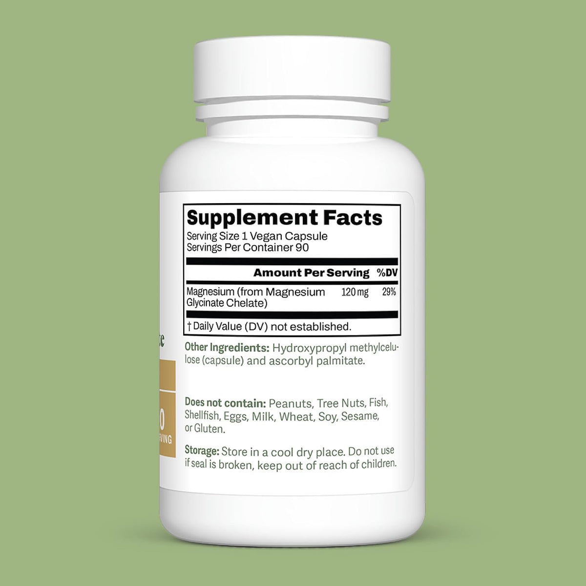 Dr. Murray's Ultra Clean Magnesium Glycinate - Supports Sleep, Relaxation, Heart & Muscle Function - Vegan - 120 mg - No Magnesium Stearate or Artificial Additives - 90 Capsules