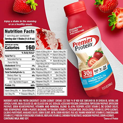Premier Liquid Protein Shake -24 Vitamins & Minerals/Nutrients to Support Immune Health