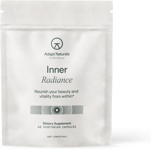 Adapt Naturals Inner Radiance Hair Skin and Nails Vitamins for Women & Men - with Biotin, Collagen, Hyaluronic Acid, Vitamin C & Ceramides - Thicker Hair, Stronger Nails & Hydrated Skin Supplement