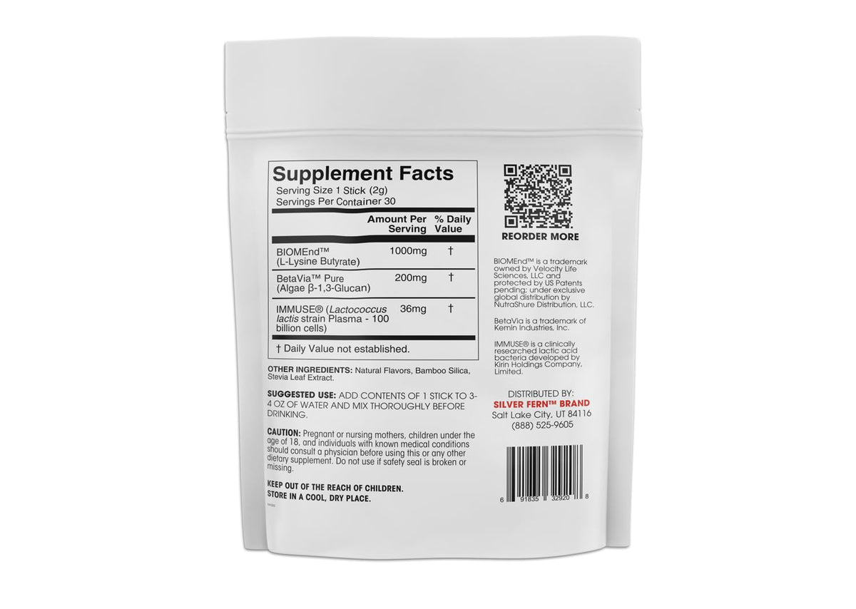 Silver Fern Brand Postbiotic+ Strawberry Lemonade Powder - Postbiotic Supplement with BIOMend, BetaVia, and Immuse - Supports The Digestive System