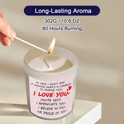 Gifts for Her Anniversary Candler - 2pack Valentine's Day Candle Gift,Wife Gifts Anniversary,Vanilla Lavender