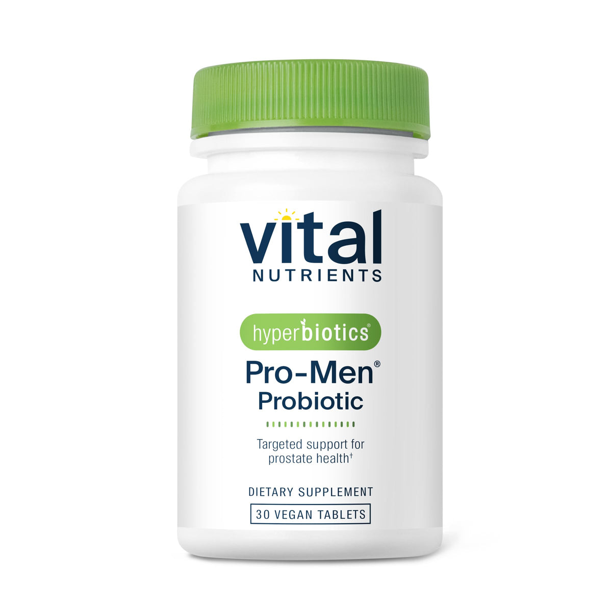 Hyperbiotics Vital Nutrients Pro Men Probiotics - Vegan Advanced Probiotics for Men - Clinically Studied for Prostate Health, Digestive Balance and Gut Health - Gluten, Dairy, Soy Free - 60 Tablets