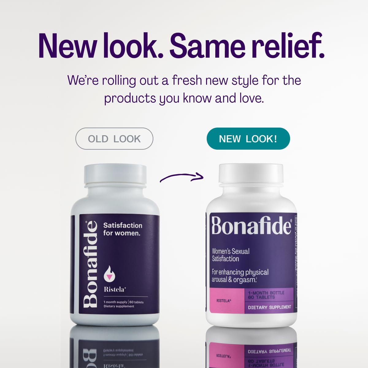 Bonafide Ristela - Hormone-Free, Drug-Free Support for Women’s Sexual Satisfaction - 1 Month Supply (60 Tablets)