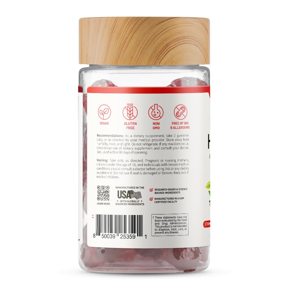 Snap Supplements Heart Health Gummies, CoQ10, Sugar-Free, 60 Vegan Gummies - Blood Circulation Supplements, Heart Health Supplements, Blood Flow Supplement, Gluten-Free, Non-GMO, Grapeseed, Blueberry