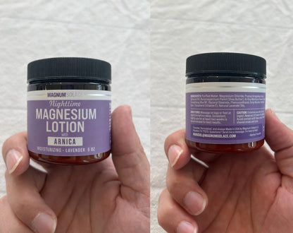 Magnum Solace Nighttime Magnesium Lotion with Arnica - Highly Concentrated Magnesium