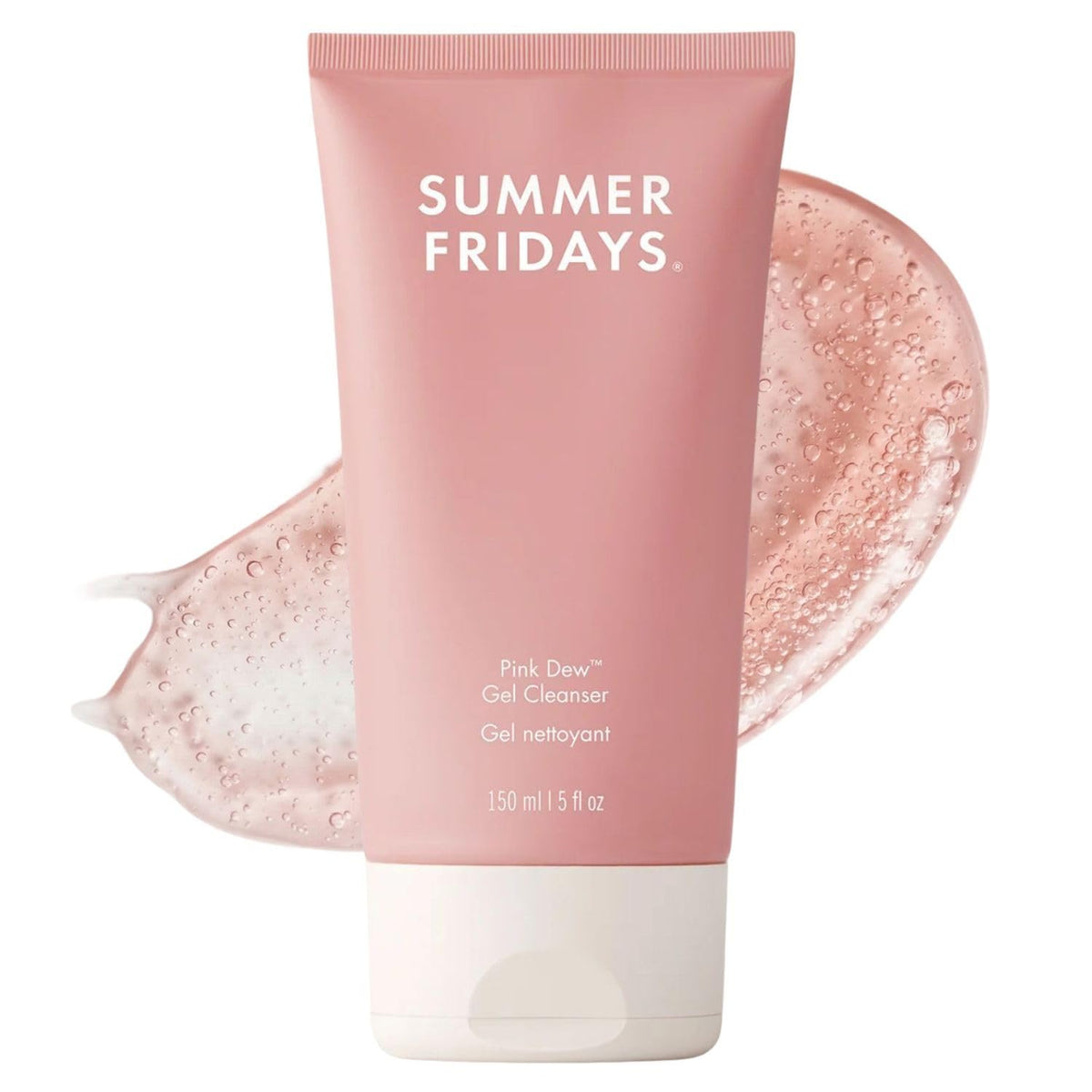 Summer Fridays Pink Dew Gel Facial Cleanser - pH-Balanced Foaming Gel Face Wash for Oily, Blemish-Prone + Sensitive Skin - Refreshing + Hydrating Gentle Face Cleanser for Soft, Radiant Skin(1.7 fl oz)