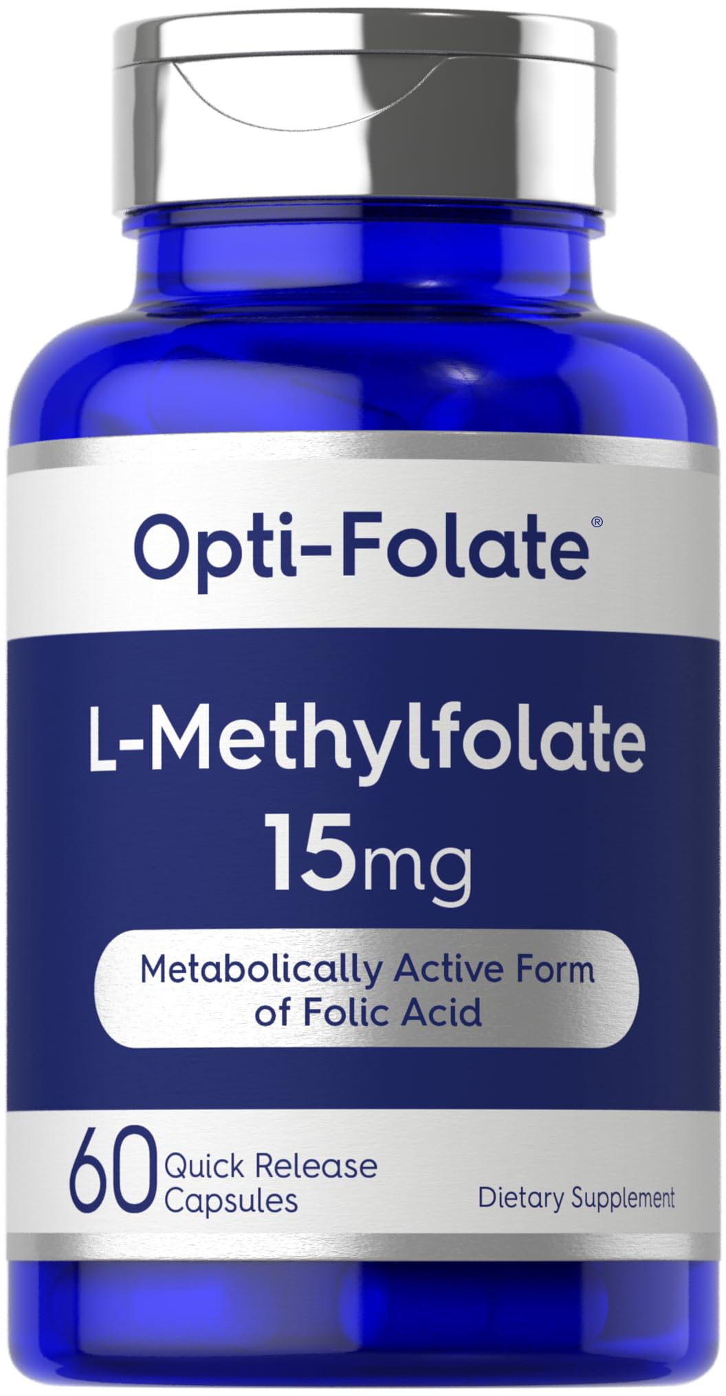 Carlyle L Methylfolate 15mg - 120 Capsules - Value Size - Max Potency - Optimized and Activated - Non-GMO, Gluten Free Supplement - Methyl Folate, 5-MTHF - by Opti-Folate
