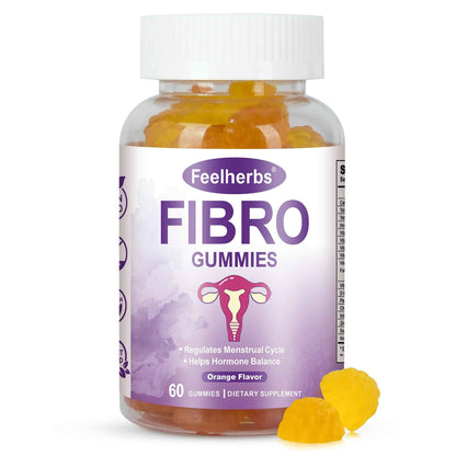 Fibro Gummies for Women Ovarian, Multivitamin Gummies for Hormone Balance, Ovarian Support Inositol Gummy with Vitamin A, E, and Minerals, 60 Count