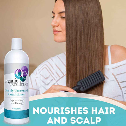 Organic Excellence Sulfate Free Conditioner - Fragrance, Gluten, Paraben Free, Color Safe. Organic Herb Extracts and Oils, Natural Hair Care for the Whole Family, 16 fl ounces (473 ml)