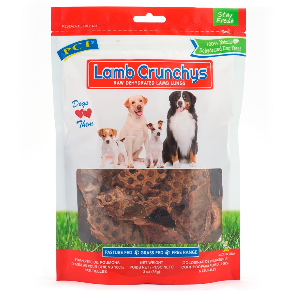 PCI Pet Center Inc Lamb Crunchys raw dehydrated Lamb Dog - 16 oz