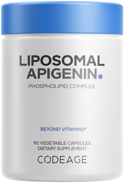 Codeage Liposomal Apigenin Supplement, 3-Month Supply, Daily Flavonoid Chamomile Extract, Liposomal Phospholipid Complex, Non-GMO Sunflower Oil, Phosphatidylcholine Vegan Blend, Gluten-Free, 90 Count CodeageBuy Supplements Australia
