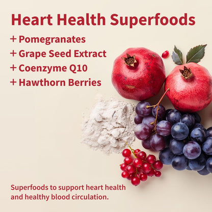 Snap Supplements Heart Health Gummies, CoQ10, Sugar-Free, 60 Vegan Gummies - Blood Circulation Supplements, Heart Health Supplements, Blood Flow Supplement, Gluten-Free, Non-GMO, Grapeseed, Blueberry