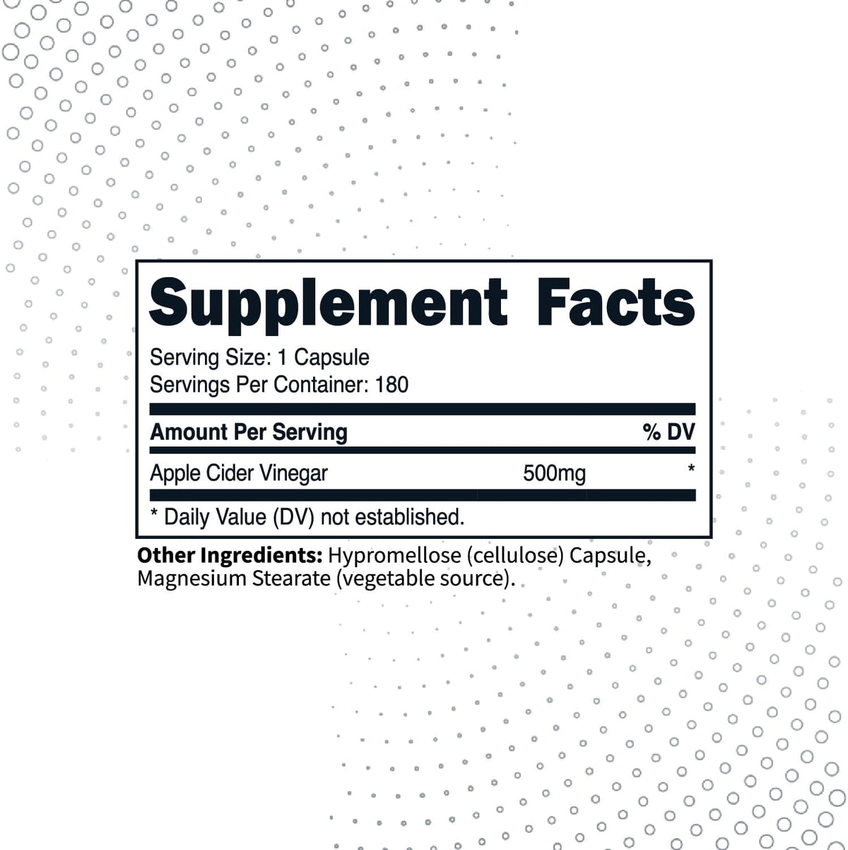 Type Zero Apple Cider Vinegar Capsules (500mg) 180 Capsules, Gluten-Free - GMO-Free Supplement