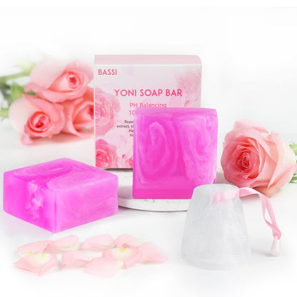 Yoni Soap Bars Vaginal Wash 2 PCS, 100% Natural Organic Yoni Bar Soap for Women Ph Balance Yoni