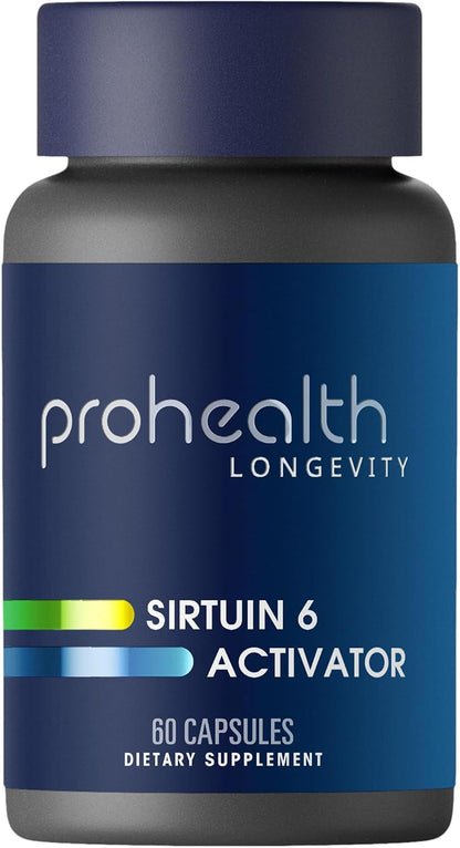 ProHealth Sirtuin 6 Activator - 60 Capsules - Fucoidan-Rich Seaweed Extract to Activate SIRT6 for Longevity, DNA & Cellular Support - Triple Lab-Tested, GMP-Manufactured in USA