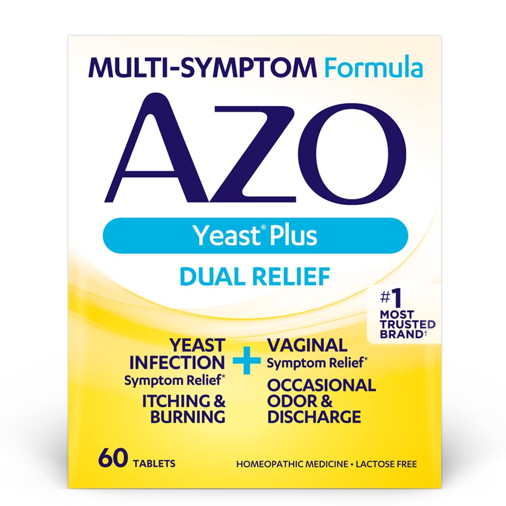 AZO Bladder Control with Go-Less & Weight Management Dietary Supplement & Yeast Plus Dual Relief