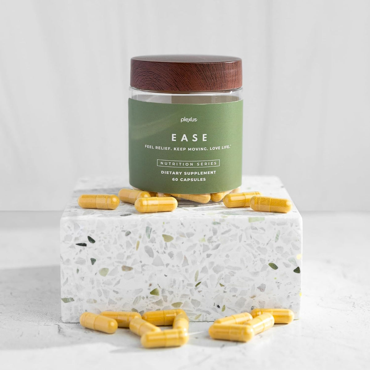 Plexus Ease Capsules - Contains a blend of botanicals and nutrients designed for general wellness and post-activity comfort